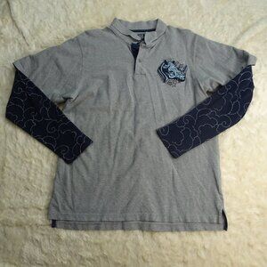 Ecko Unltd Gray w/Blue Thermal Sleeves Large